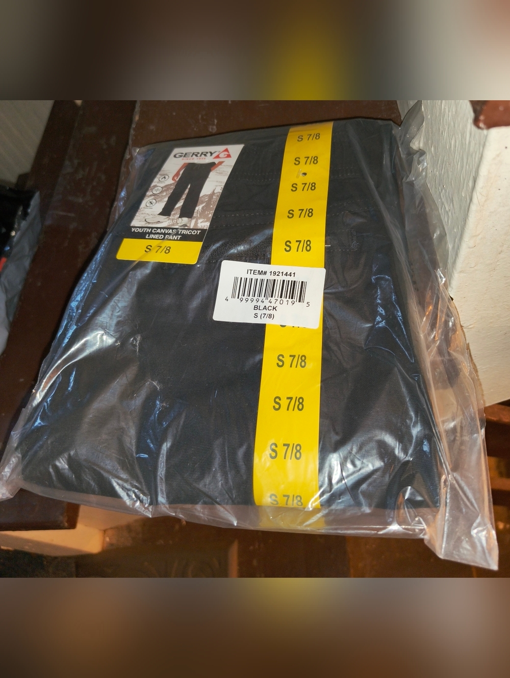 New Gerry Youth Canvas Lined Pant Boys Black Pull-On Casual Size Small (7/8) NWT